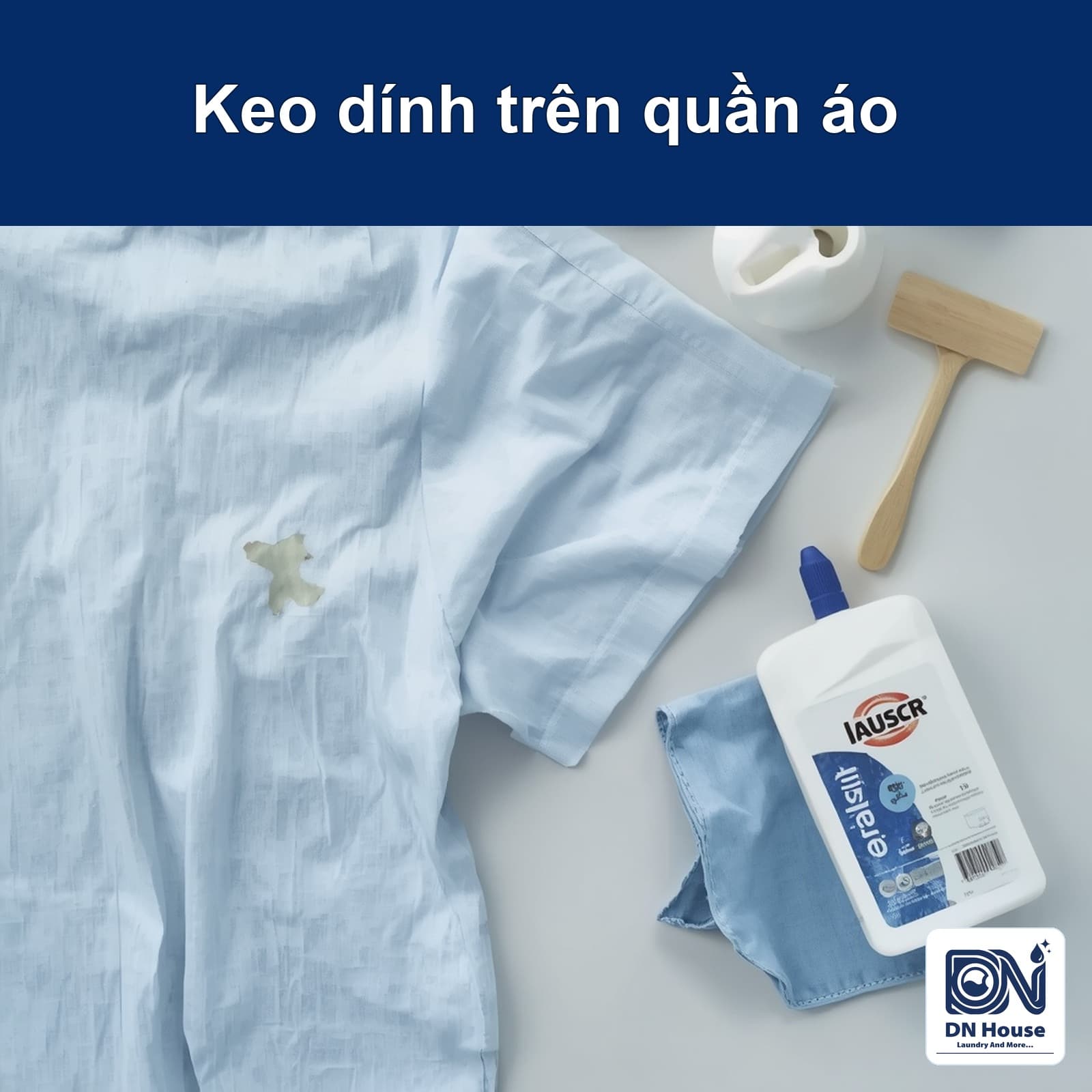 Keo dính trên quần áo: cách nhận biết loại keo trước khi xử lý