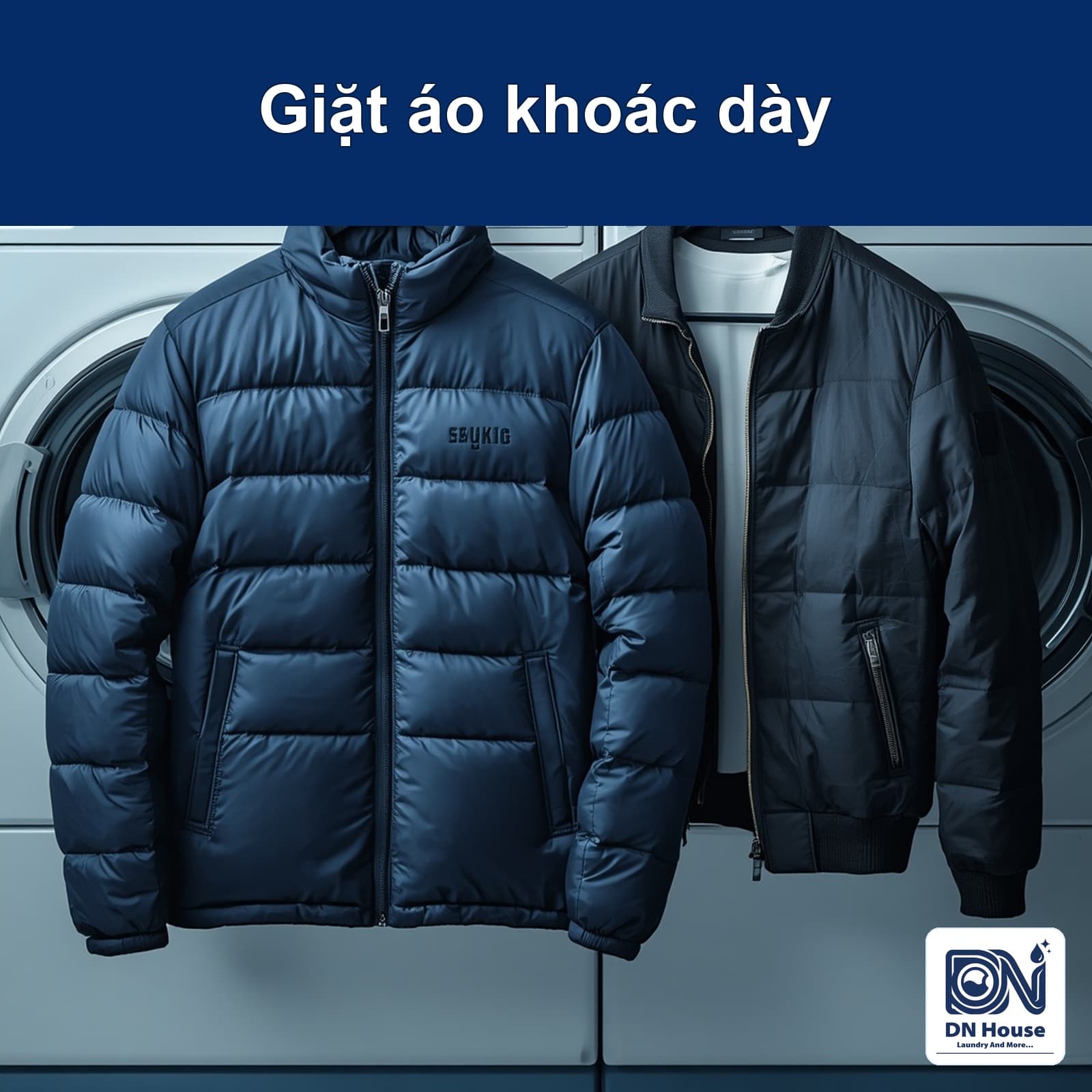 Giặt áo khoác dày và áo khoác có lớp lót đúng cách