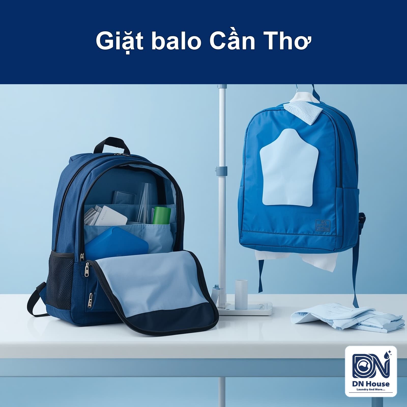 Giặt balo tại Cần Thơ: xử lý mốc, mùi và vết bẩn trong ngăn túi