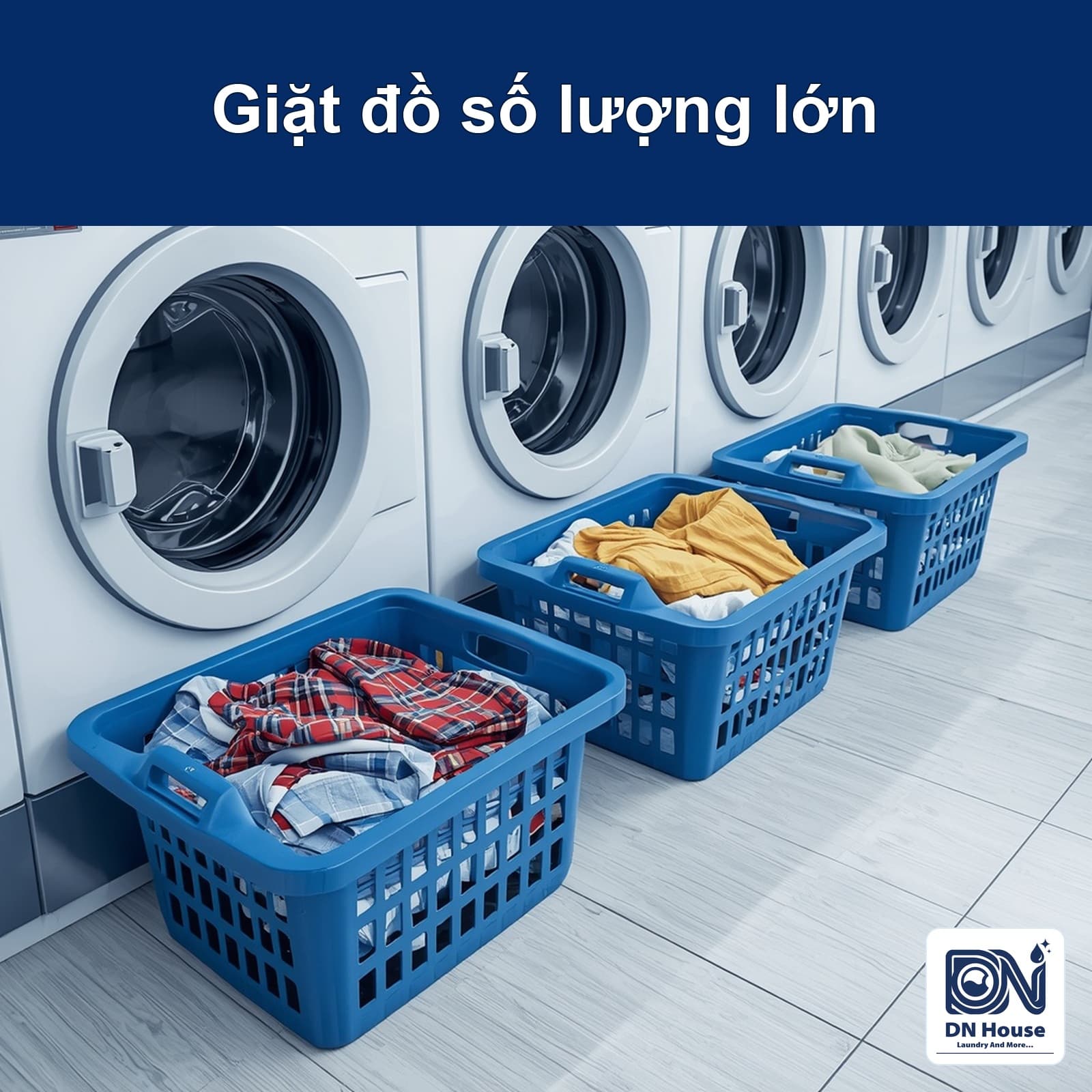 Giặt đồ số lượng lớn ở Cần Thơ: cân ký, phân loại và thời gian trả đồ