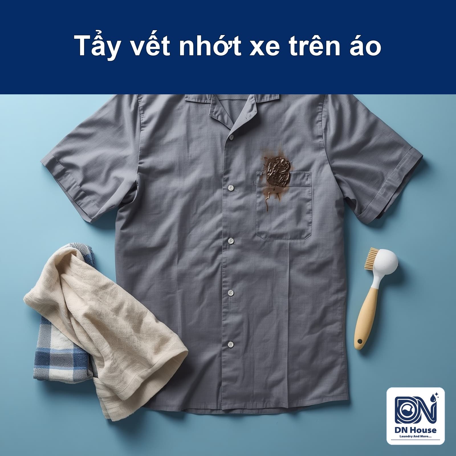 Cách xử lý vết nhớt xe trên quần áo mà không làm lem rộng