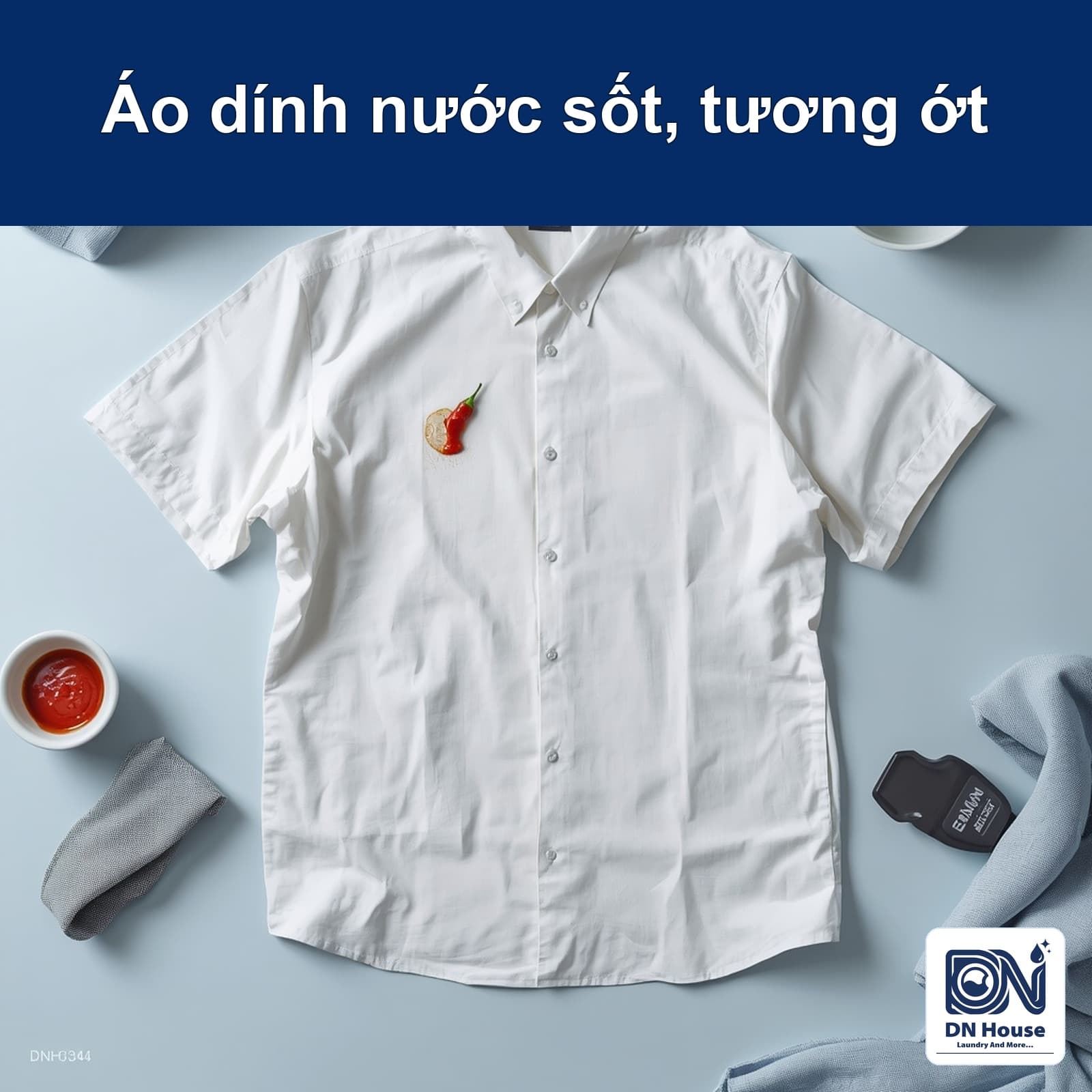Áo dính nước sốt, tương ớt: cách xử lý theo áo trắng và áo màu