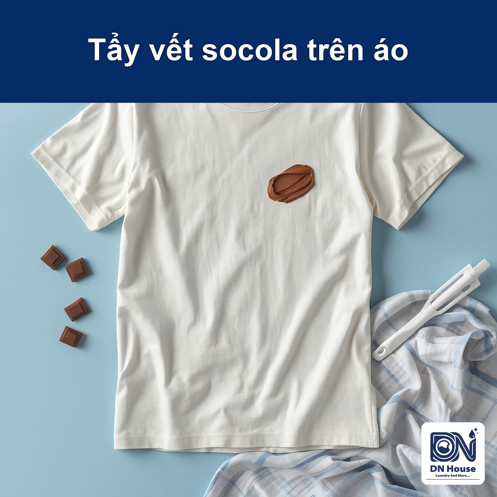 Cách tẩy vết socola trên quần áo trắng và quần áo màu